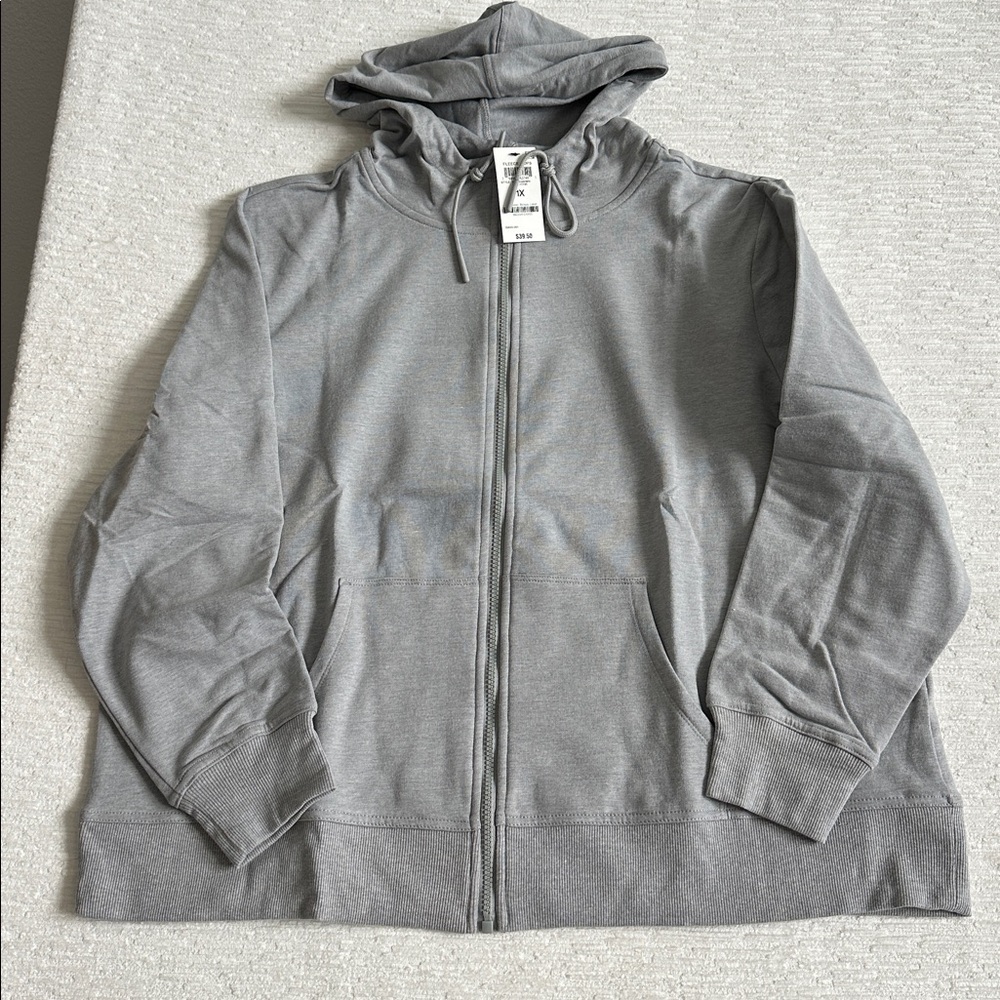 Women’s Plus Sized Gray Full-Zip Hoodie by Ideology. NWT
